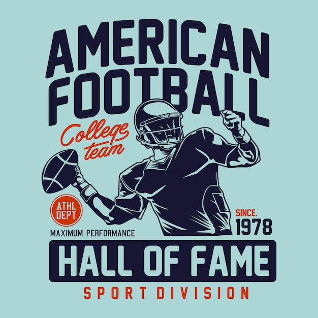 American Football  Hall of Fame for graphic print