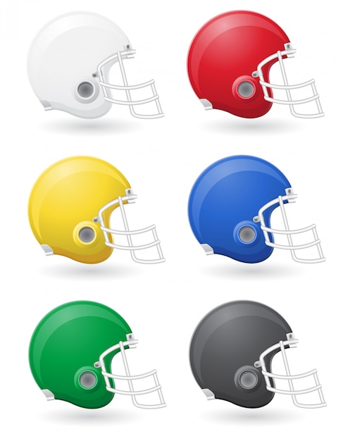 American football helments vector illustration