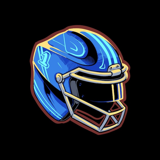 the american football helmet illustration