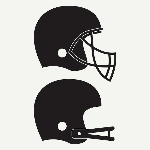 American football helmet. Set of sport icon. Vector illustration.