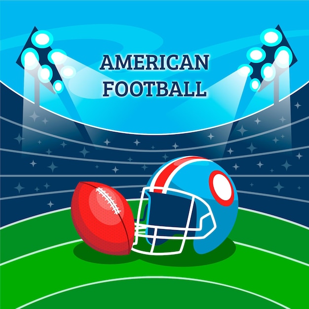 American football illustration