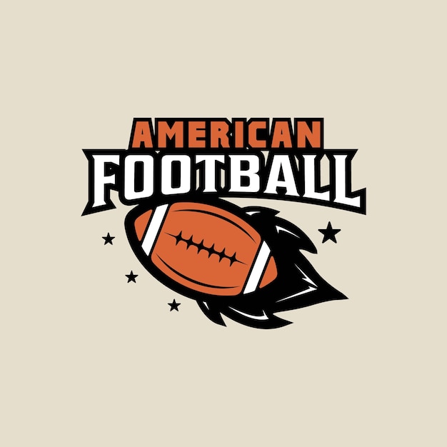 American football logo vector illustration template icon graphic design sport of ball sign or symbol for club or league concept