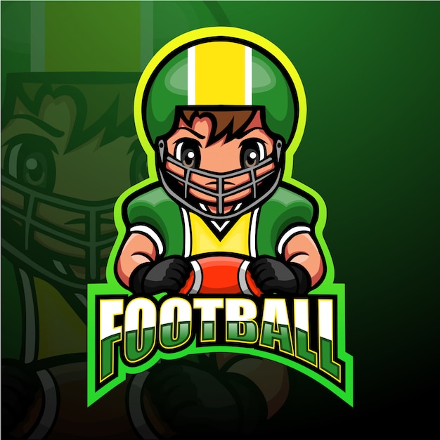 American football mascot esport illustration