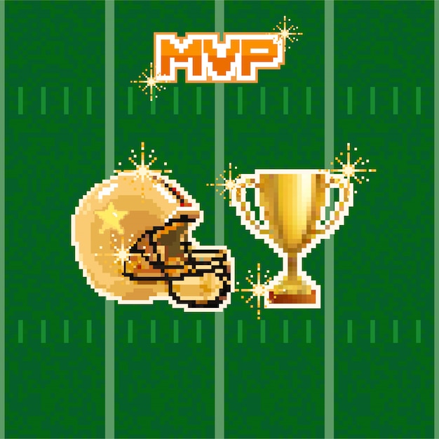 American football pixel