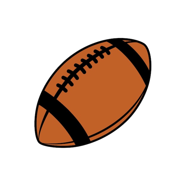 American football rugby ball vector icon