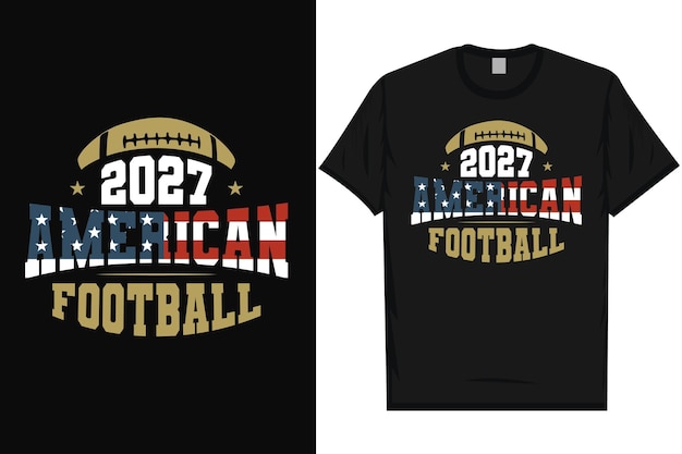 American football rugby game playing typography tshirt design