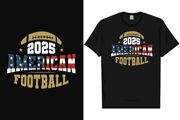 Vector american football rugby game playing typography tshirt design