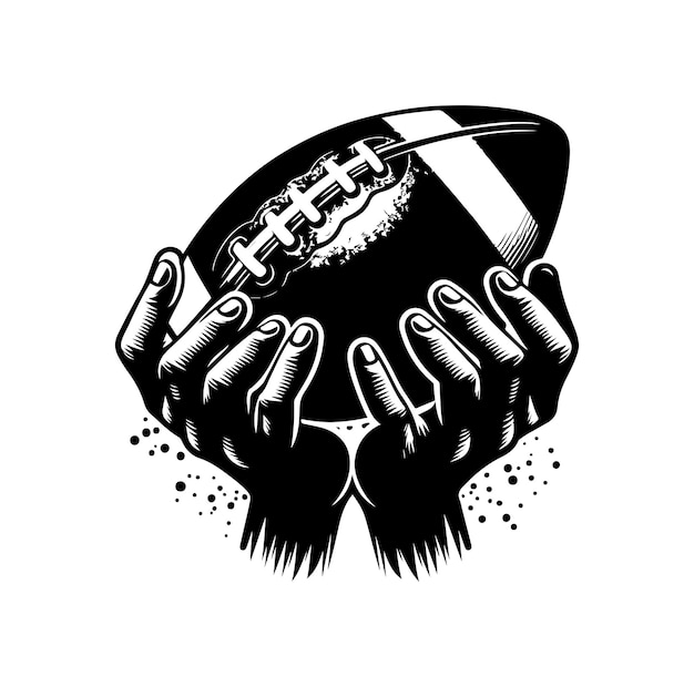 AMERICAN FOOTBALL SILHOUETTE STYLE illustration