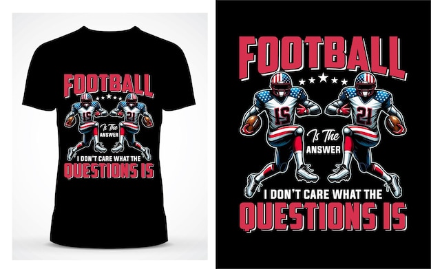 Vector american football t shirt design vintage typography and vector graphics