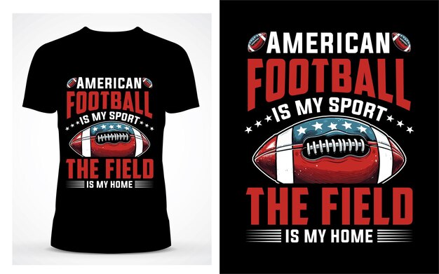 Vector american football t shirt design vintage typography and vector graphics