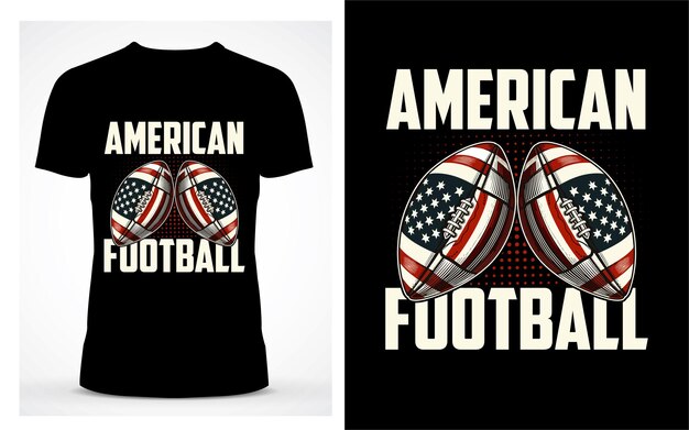 Vector american football t shirt design vintage typography and vector graphics