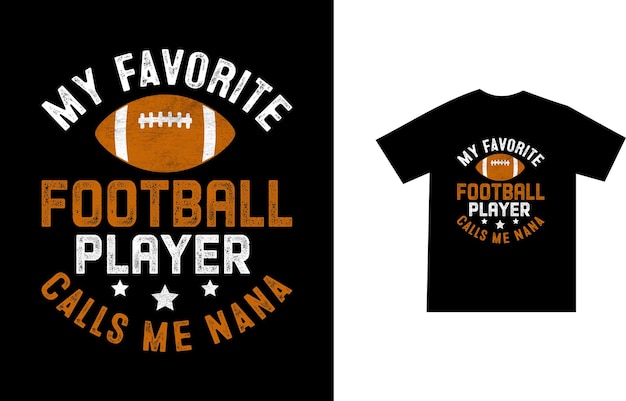 American football tshirt design or sport player poster design