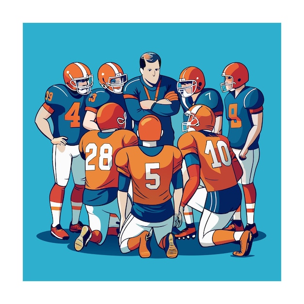 Vector american football vector illustration