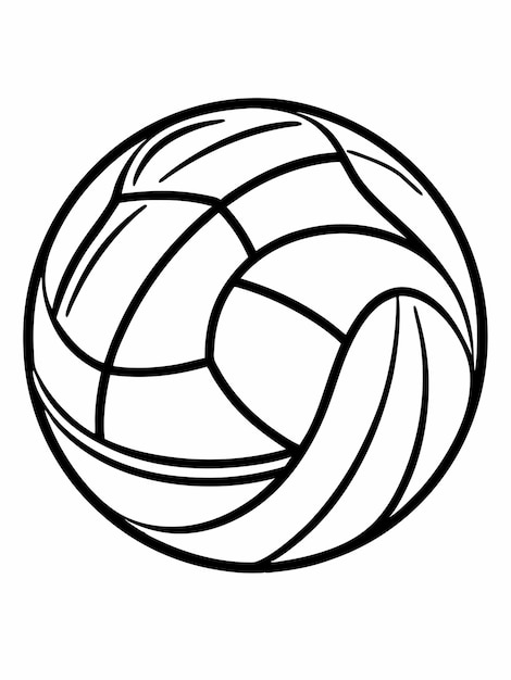 Vector american handball ball colouring book pages for children and adults with vector design