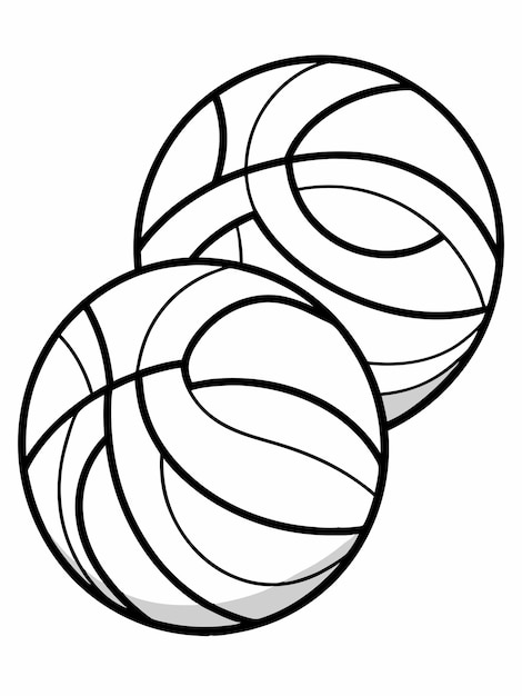 Vector american handball ball colouring book pages for children and adults with vector design