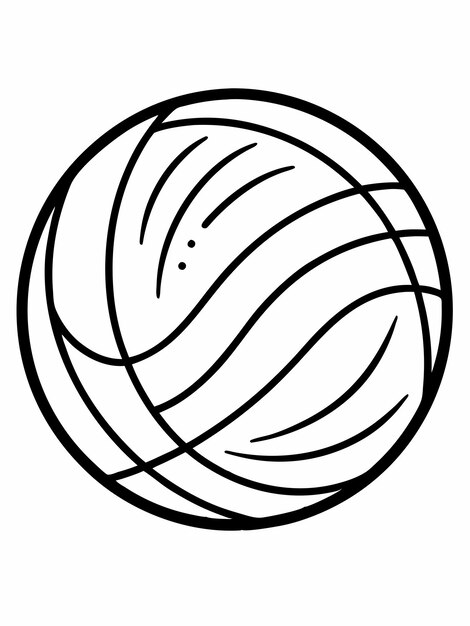 Vector american handball ball colouring book pages for children and adults with vector design