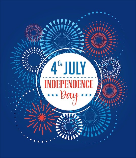 American independence day celebration card