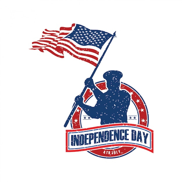 american independence day logo template