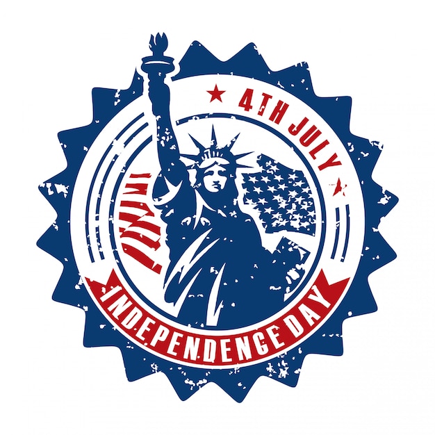 american independence day logo template