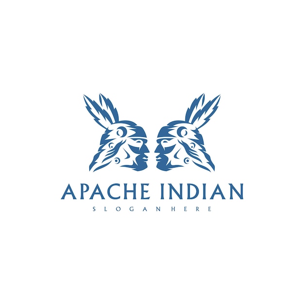 American Indian logo Indian emblem design editable for your business Vector illustration