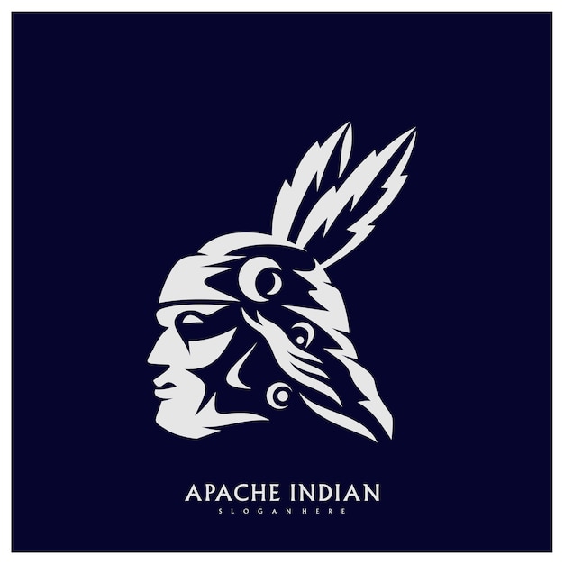 American Indian logo Indian emblem design editable for your business Vector illustration