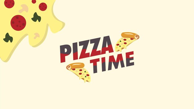 american pizza time design banner, poster, element