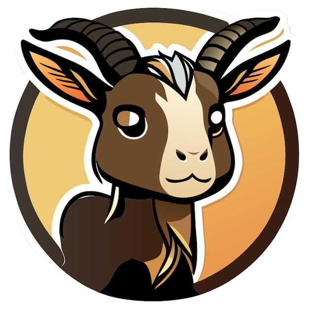 american pygmy goat sticker vector illustration