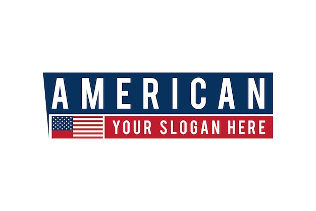 American US flag logo design icon symbol label sign illustration united states