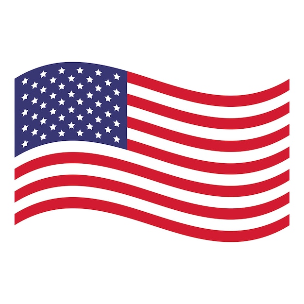 American waving flag United States Vector