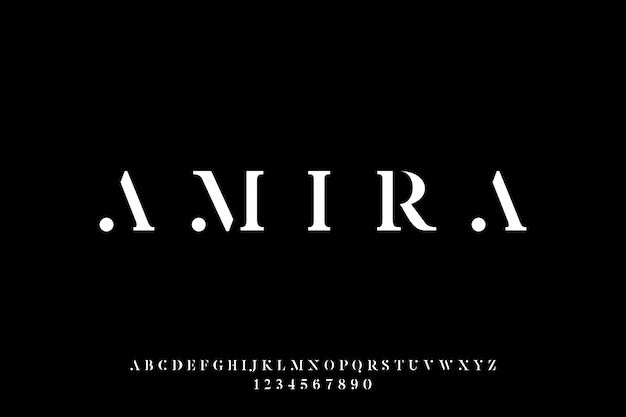 AMIRA , the luxury and elegant alphabet display vector font