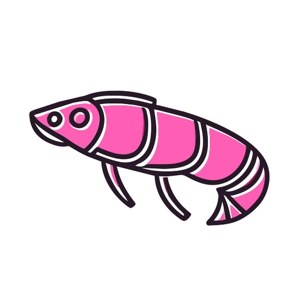 amphipod shrimp pink icon