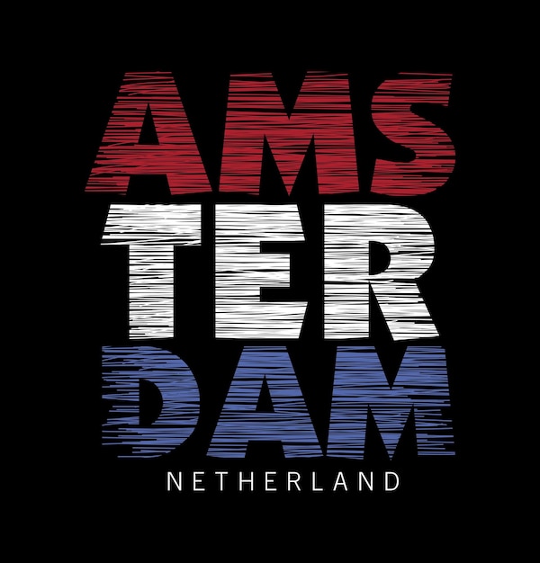 AMSTERDAM design typography vector design text illustration sign t shirt graphics print