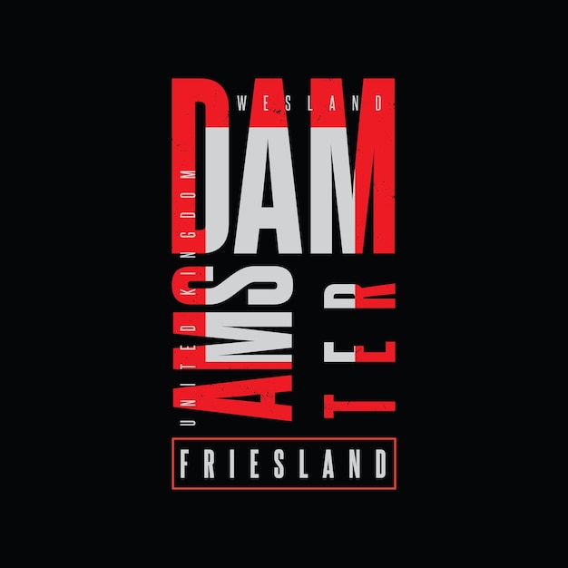 Amsterdam tshirt and apparel design