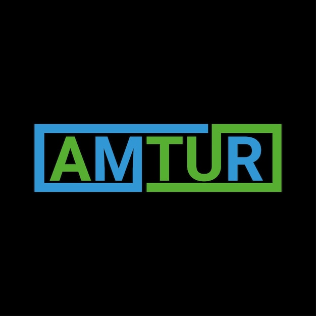 Amtur corporate logo design premium vector