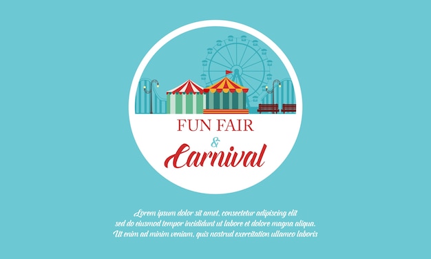 Amusement park and carnival banner