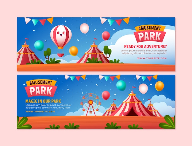 Amusement park template design