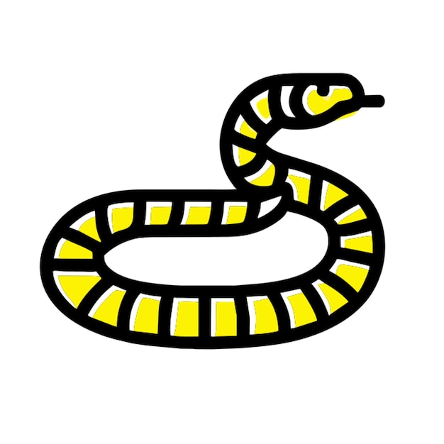 anaconda snake yellow icon