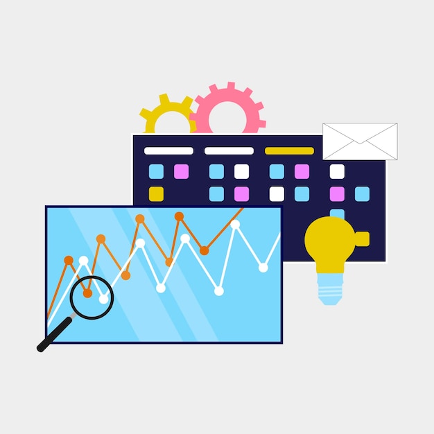 Analysis and research chart statistic report business methodology