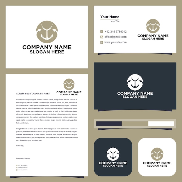 anchor and business card