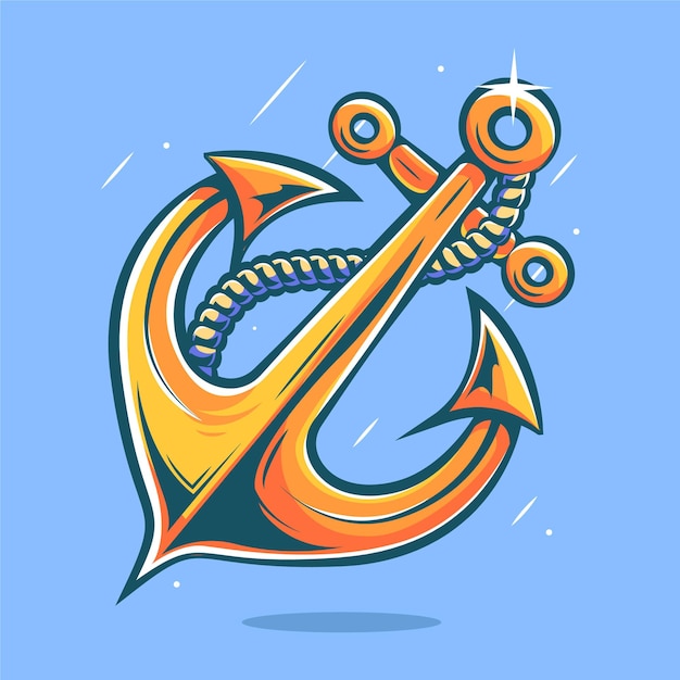 Anchor cartoon illustration