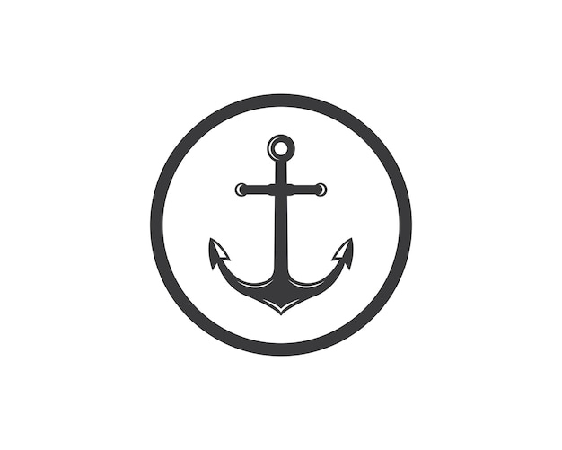 Anchor icon Logo Template vector illustration