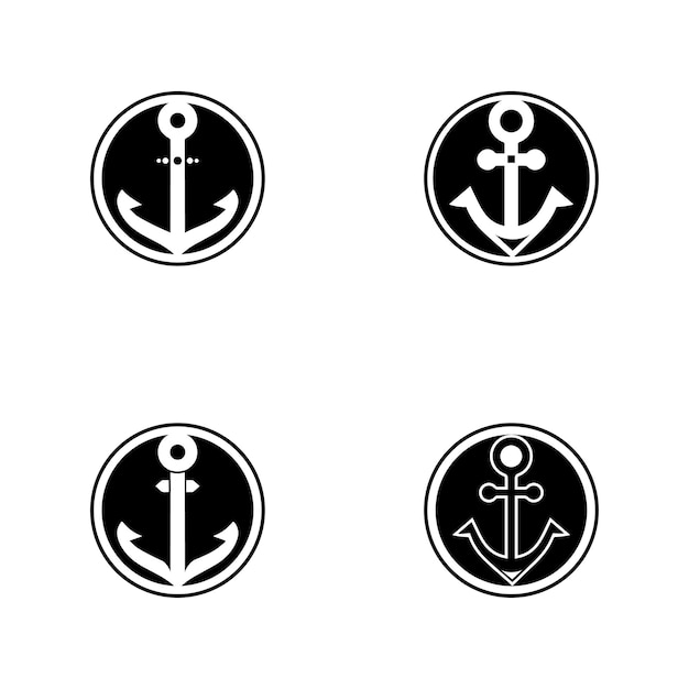 Anchor icon Logo Template vector illustration