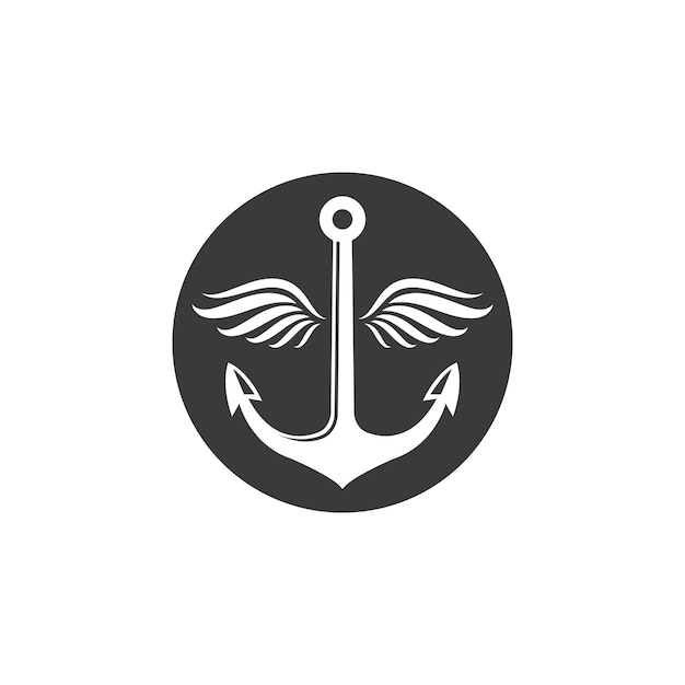 Anchor icon Logo vector illustration design