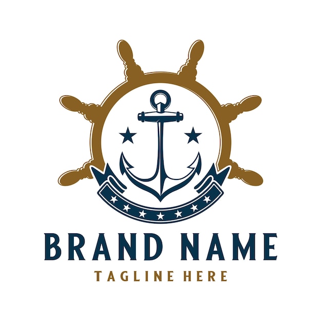 anchor logo design. ship anchor and steering wheel concept
simple and elegant vector anchor logo des