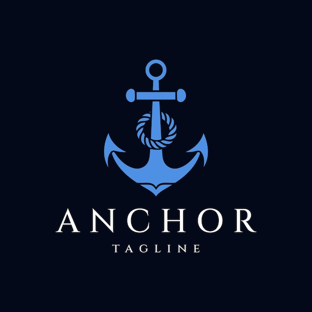 Anchor logo design vector illustration