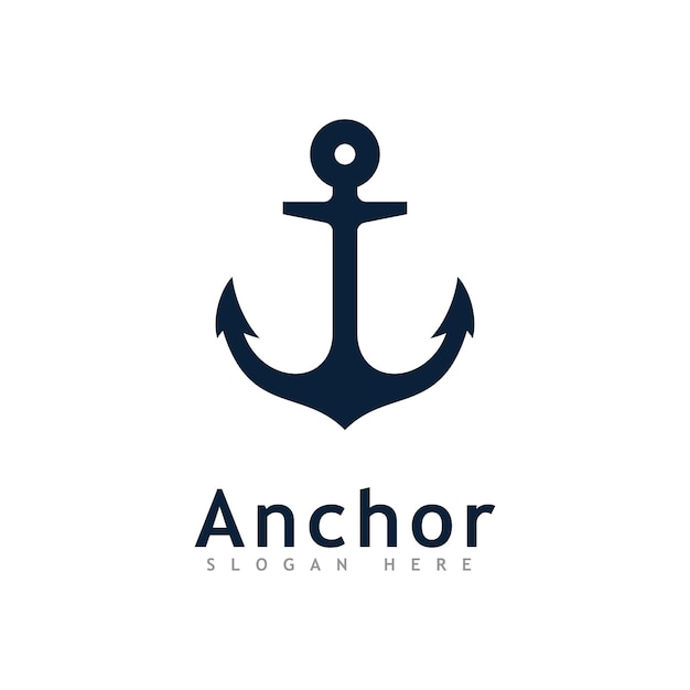 Anchor logo icon design template