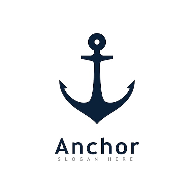 Anchor logo icon design template