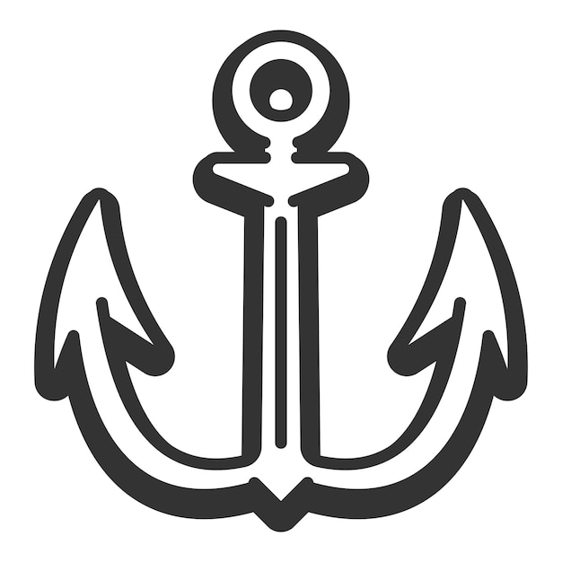 Anchor vector icon isolated on a white background