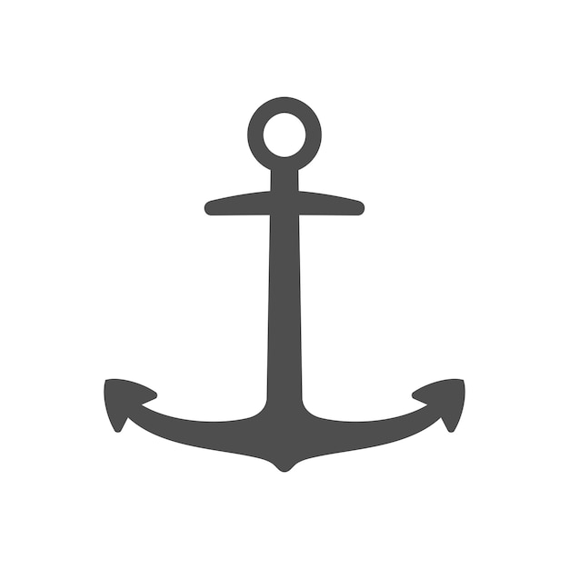 Anchor vector single icon separate isolated sign