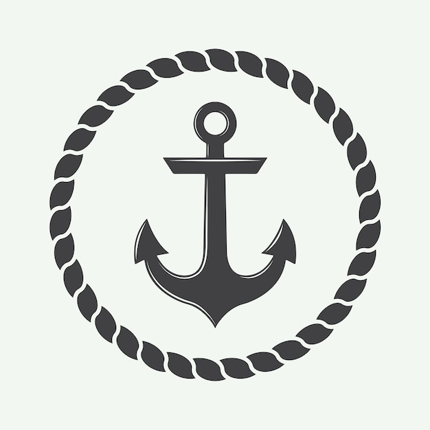 Anchor in vintage style